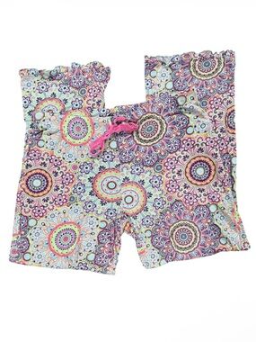 Cynthia Rowley Colorful Mandala Ruffle Hem Pajama Pants